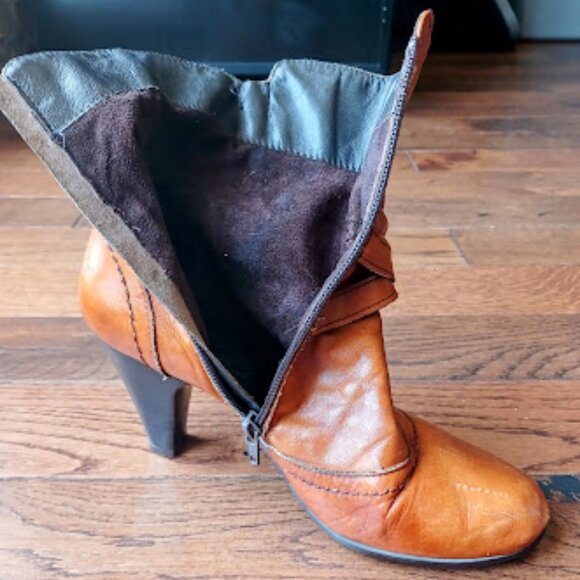 Browns Tan Brown Boots - Made in Italy - Women's Size 37 - Picture 6 of 9
